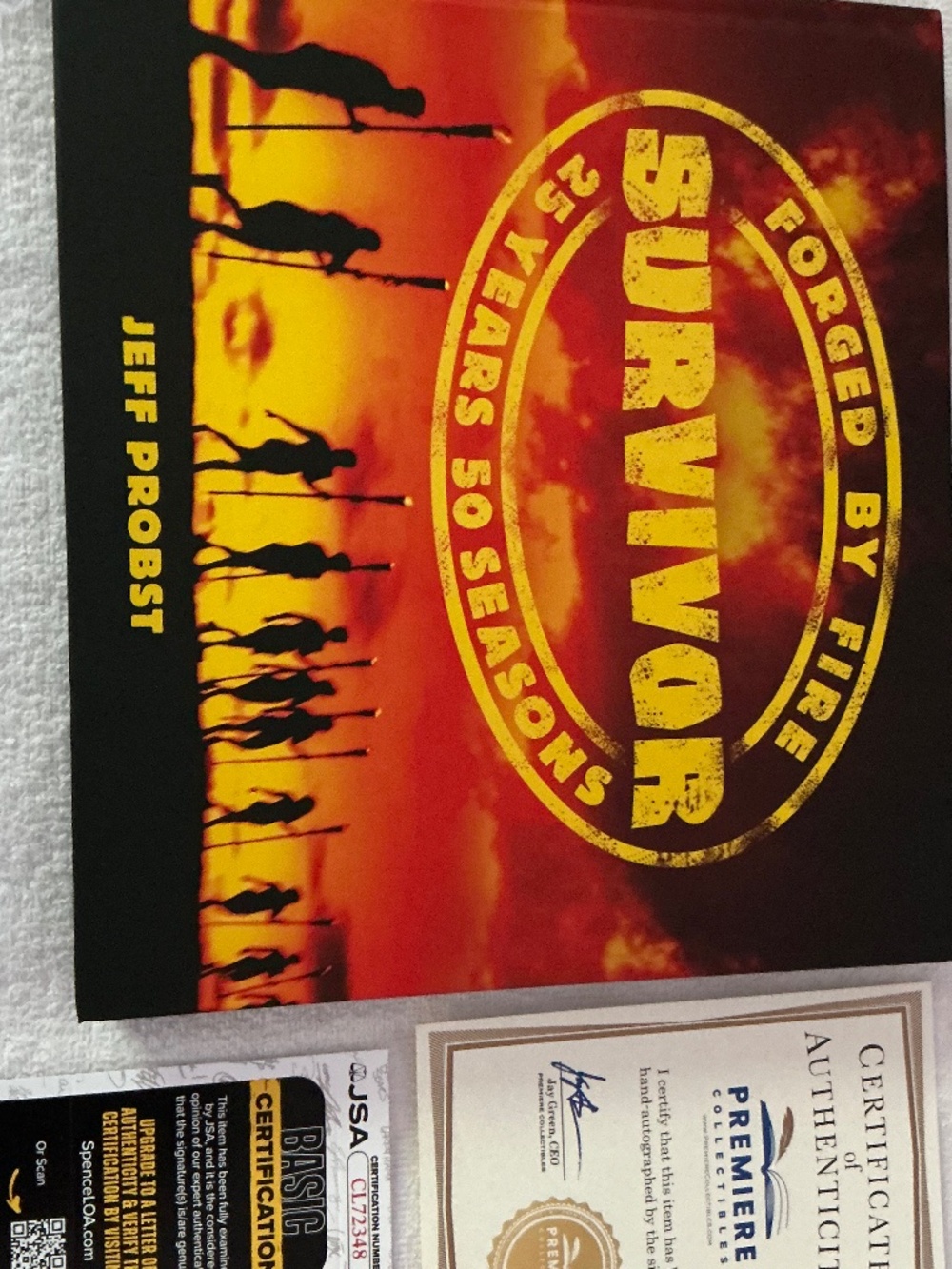 Survivor Forged in Fire Limited First Edition HC Book Signed by Jeff Probst New